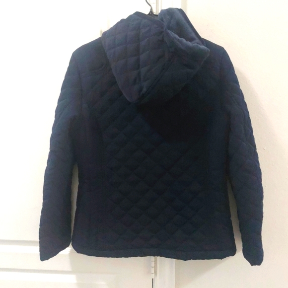 Laundry by Design Women's Navy Blue Hooded Quilted Puffy Jacket Size S/P - Picture 9 of 16